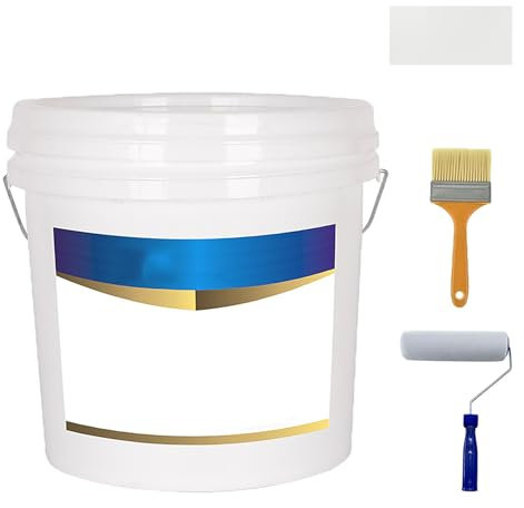 Verschleißfeste, rutschfeste, selbstnivellierende Epoxid-Bodenfarbe, schnell trocknende, wasserfeste Epoxid-Bodenfarbe auf Wasserbasis, Mehrzweck-Bodenfarbe auf Wasserbasis (White)