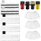 Modurio Karcher Steam Mop Pads Set – 12PCS Karcher Steam Cleaner Accessories for SC2 SC3 SC4 SC5 – Karcher SC3 Accessories with Microfiber Pads, Hand Nozzle Cloths, Round Brushes for Home Cleaning
