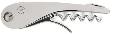 L'Atelier du Vin – Soft Machine Silver – Sommelier Corkscrew in Polished Stainless Steel – Professional Tasting Tool with Foil Cutter and Integrated Bottle Opener