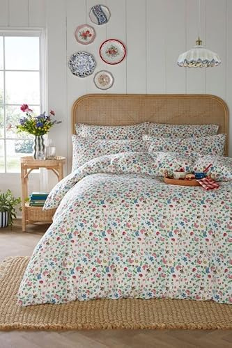 Cath Kidston Bug Ditsy Bettbezug-Set aus 100 % Baumwolle, mehrfarbig (Einzelbett-Bettwäsche-Set, 137 x 200 cm)
