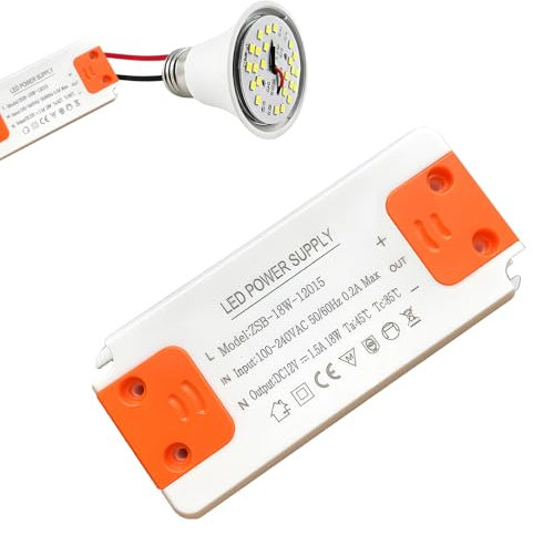 Transformateur Led Entrée 220-240V Sortie DC 12v 1.5A 18W, Transformateur 220V 12V Led,Pilote D'ampoule,Transformateurs 220V 12V, Alimentation À Tension Constante Pour Bande Lumineuse