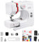 SMOCTAR Nähmaschine für Anfänger, 14 Stichprogrammen Kleine Nähmaschinen Kinder, Mini Sewing Machine Tragbare Elektrische Nähmaschine mit Fußpedal & Nähset & LED-Licht