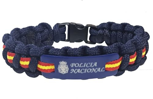 Tiendas LGP - Pulsera Paracord Azul, Policía Nacional - Bandera de España