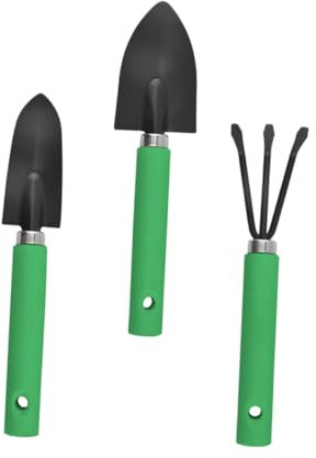 Abaodam Petit Outil de Jardinage en Acier Inoxydable Mini Ensemble de 3 pour Plantes Outils Ergonomiques pour Intérieur et Jardinage