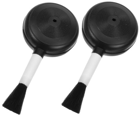 2pcs Black Plastic Air Blower Brush for Camera Lens Dust Removal | -the-go Cleaning, Easy-to-use Design, Pack for Computers and Professional Photographers