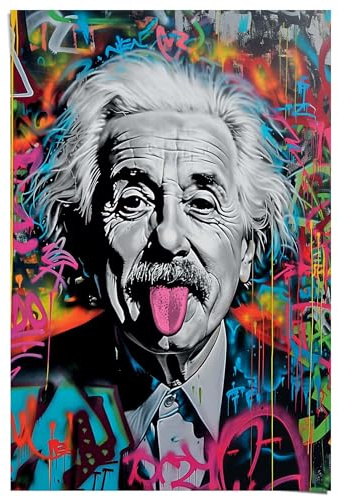 REINDERS Poster, Einstein Tongue, Hobbyraum, Bilderdruckpapier, 91,5 x 61