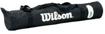 Wilson Zusammenklappbare Basketball-Wagentasche, Aluminium-Tragetasche, Praktisch zum Aufbewahren & Transportieren, Farbe: Schwarz