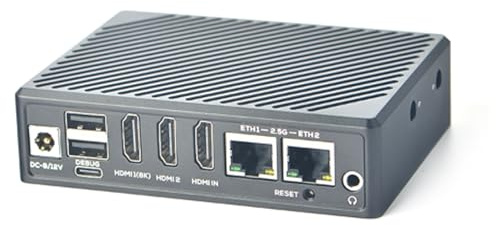 NanoPC-T6 LTS Single-Board Computer with RK3588 Processor, 8GB RAM, 64GB ROM, Dual 2.5G Ethernet, M.2 PCIe 3.0 x4, HDMI Input/Output (NanoPC-T6-LTS Set)