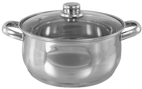 BUCKINGHAM Induction Stainless Steel Casserole 24 cm/ 6 litres with Glass LID RRP £40