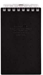 Lihit Lab N1661-24 Notizbuch mit offenem Ring, Spiralbindung, Memogröße, 8 Löcher, schwarz