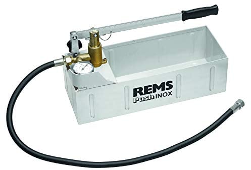 Rems Push Inox (Hand-Druckprüfpumpe mit Manometer, für die Druck- und Sicherheitsprüfung, aus nichtrostendem Stahl) 115001 R