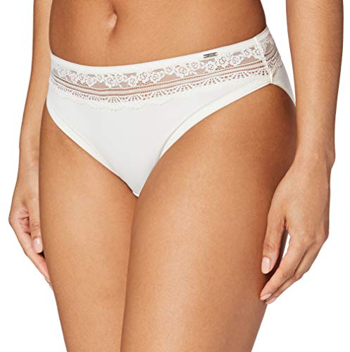 Huber Damen Unterhose Jenny Taillen Slip, Einfarbig, Gr. 42, Elfenbein (IVORY 0609)