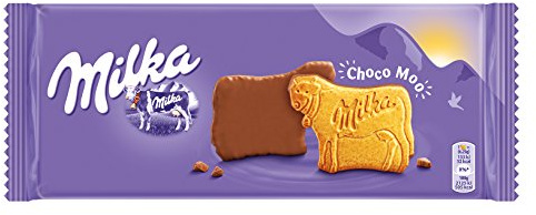 Milka Choco Moo Chocolate Biscuits 200g | Bubbly Chocolate Bar with White Milk Coating, Individually Wrapped for Freshness and Enjoyment