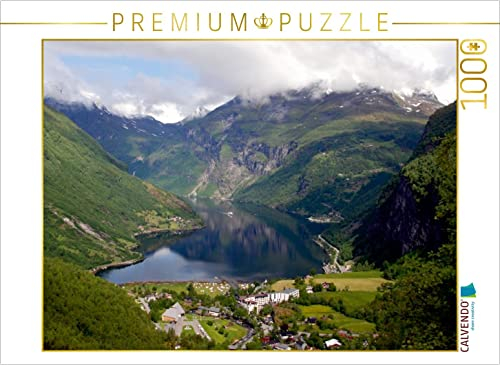 CALVENDO Puzzle Geiranger Fjord, Norwegen 1000 Teile Puzzle quer | Lege-Größe cm Foto-Puzzle für glückliche Stunden