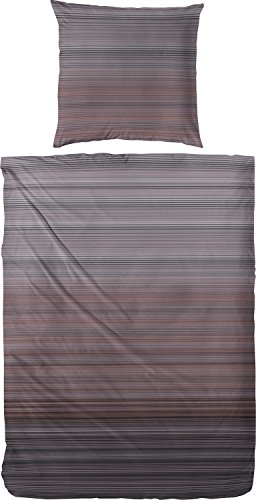 Primera Bettwäsche taupe-grau Größe 155x220 cm (80x80 cm)