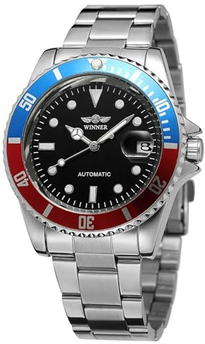 MASTOP Men Automatic Mechanical Watches Full Steel Waterproof Mens Watches with Calendar