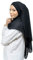 Lamis Hijab - Fertiger Hijab Schal Kopftuch zum Überziehen, gekreuzt, mit integriertem Bonnet-Untertuch, für muslimische Damen, islamischer Schal Gr. Einheitsgröße, Schwarz