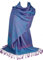 GFM® Foulard motif fleurs paisley style pashmina -Rose Bleu- (P093-GLBTX)