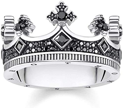Thomas Sabo Ring Krone, Größe 68, Sterlingsilber und Zirkonia, TR2208-643-11