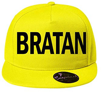 OwnDesigner Bratan Kappe Unisex für Männer und Frauen - Baseball Cap mit WunschBratan (418-Cap5P-6Gelb)