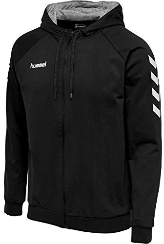 hummel Hmlgo Polycotton Zip Hoodie Kapuzenpullover Herren Schwarz XL