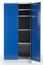 Schrank & Stuhl Aktenschrank Büroschrank Stahlschrank Flügeltürschrank mit 4 höhenverstellbaren Fachböden, 195x92x42 cm, Grau/Blau