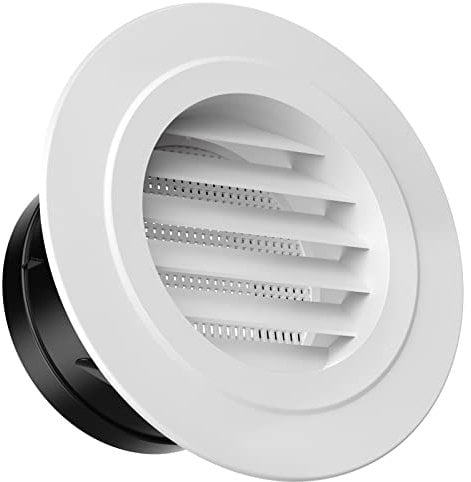 HG Power 4 Inch Air Vent Covers for Walls 100mm Round Vent with Flyscreen Mesh Vent Cover for Ducts, Tumble Dryer Vents, Caravans