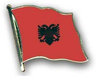 Albanien Flaggen Pin, Größe ca. 20mm, Hartemaille
