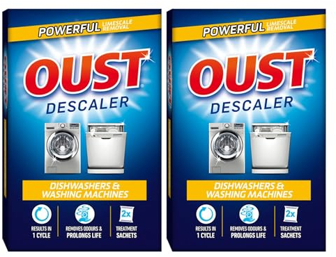 2 X Descaler: Dishwasher & Washing Machine (2 x 50ml Sachets) (Electruepart, Consumable) Professional Formula for Rapid Removal of Scale deposits