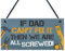 RED OCEAN Schild mit Aufschrift Dad Fix It, für Garage, Schuppen, Tür, Wandschild, Geburtstag, Weihnachten, Geschenk für Papa