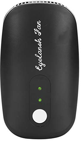 Ventilador de Pegamento para extensión de pestañas, Mini secador de pestañas de injerto portátil de Gran Volumen de Aire, Uso doméstico para Viajes de salón de Belleza, Uso al Aire(Black)