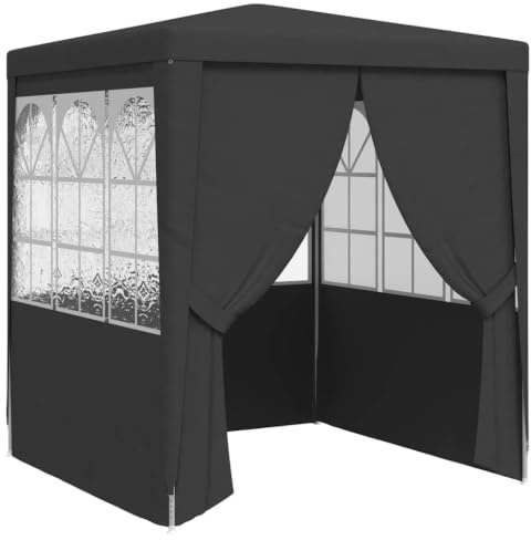 vidaXL Professional Party Tent with Side Walls 2x2 m Anthracite 90 g/m?