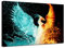 JGTQ Moderne Bilder Wohnzimmer 70x100 Cm Eisfeuer PhöNix Leinwandbilder Bild auf Leinwand Vlies Wandbild Kunstdruck ，Poster und Drucke Bilder für Wohnzimmer Dekor Wohnkultur - Kein Rahmen