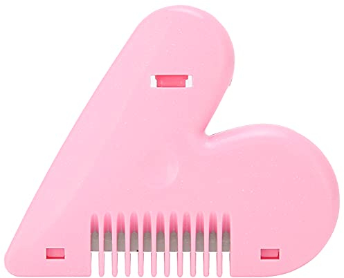 Double Edge Hair Thinning Blade Rasiermesser, Manuelles Haarschneiden Ausdünnendes Haarschneidewerkzeug Haarkammschneideschere Pony Clipper Grooming Kit für Diy Trim Bangs Pink
