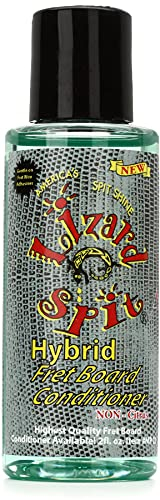 Hybrid Fretboard Conditioner by Lizard Spit | Gentle Cleaning Solution for Porous-Wood | Non-Acidic formula | Removes Dirt, Oil, & Stains- 2oz