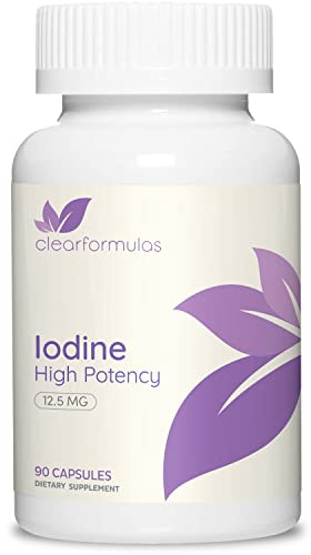 High Potency Potassium Iodine Supplement - Potassium Iodide USP and Free Iodine Capsules 12.5mg Precise Dosage Blend - Capsule Alternative to Lugol's Supplement for Thyroid Energy & Immunity (3 Month)