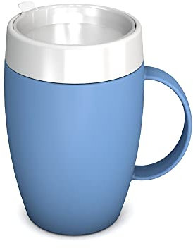 Ornamin Becher mit Trink-Trick mit unauffälligem Trinkaufsatz, hellblau