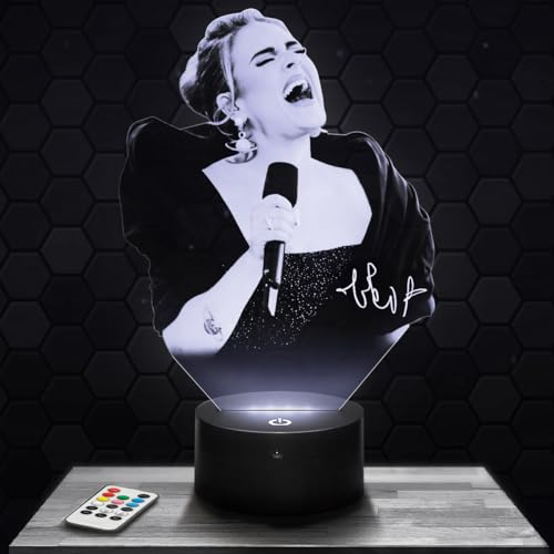 Lampada da comodino, Luce notturna tattile cantante Adele Lampada illusione 3D LED, idea regalo di Natale per ragazzi e ragazze Lampada da notte per bambini o adulti TOP