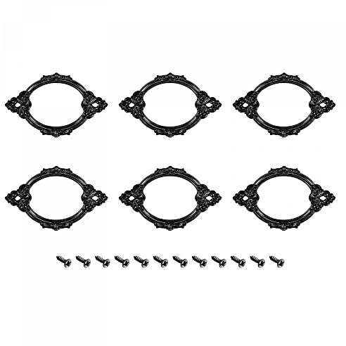 sourcing map 6Stk Metall Etikettenhalter Visitenkarte Rahmen für Regal Büro 68x44mm Schwarz
