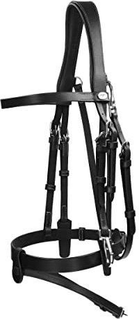 Dy'on Trense Working Collection Kombiniertes Reithalfter mit Karabinern - Cob/VB - Schwarz