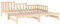 Tidyard Tagesbett Ausziehbar Sofa Gästebett Sofabett Bett Bettsofa Schlafsofa Lattenrost Ausziehbett Holzbett Bettgestell 2X(90x190) (B x L) cm Massivholz Kiefer Schwarz