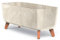 URBNLIVING Maceta rectangular grande de aspecto de hormigón bajo, maceta para interiores y exteriores, decoración de jardín (crema)