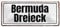 Bermuda Dreieck Schild - lustiges Metallschild im Vintage Stil - Wanddeko Türdeko für Teenager Kinderzimmer Jugendzimmer Büro Betrieb Lager Werkstatt - Warnschild Hinweisschild - 28x12cm