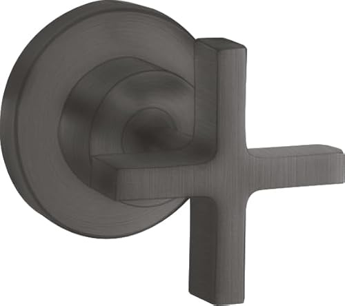 hansgrohe AXOR Citterio Absperrventil Unterputz mit Kreuzgriffen, 39965340, Farbe: Brushed Black Chrome