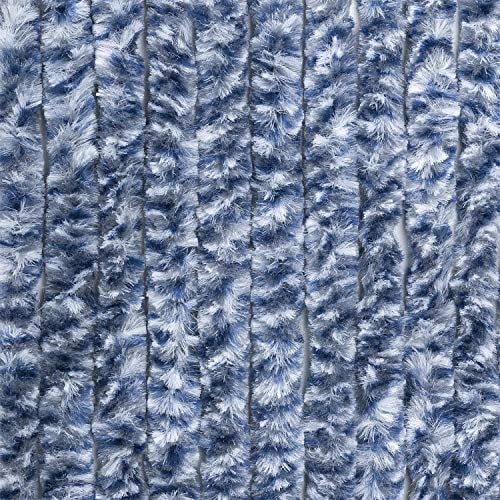 BERGER Blickdicht Flauschvorhang 185x56 cm | Chenille Türvorhang als Flauschvorhang Wohnwagen, Flauschvorhang Wohnmobil | Flauschvorhang Insektenschutz für Balkontür, Sichtschutz, Raumteiler
