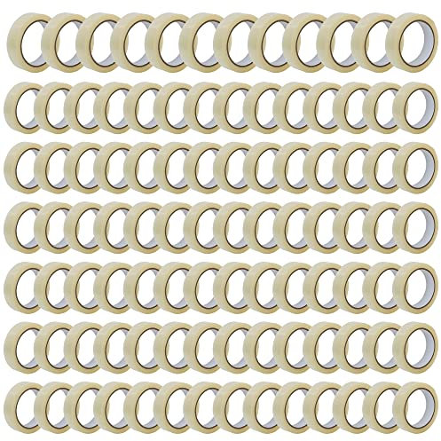 Coselena 96 Pack Cellotape Roll - 24mm x 66m Heavy Duty Sticky Packaging Tape - Easy to Use Crystal Clear Parcel Tape - Ideal Packing Tape for Tape Dispenser, Tape Gun & Cardboard Boxes for Moving
