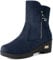 Damen Stiefeletten Winterschuhe Stiefel mit Keilabsatz Warme Gefüttert Stiefelette Schneestiefel Bequeme Elegant Dunkelblau EU37=CN38 (240)