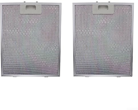 2 filtri antigrasso in metallo per cappa da cucina, 320 x 260 mm