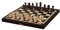 Sunrise Chess & Games| Schachperle | Mittel | Traditionelle polnische Figuren | Gebranntes Muster | Handbemaltes Schachbrett | Kassette mit Fächern