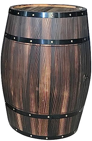Freestanding Wooden Barrel Wine Holder,with Door Open Wine Barrels,Bar Storage Lockable Storage Cabinet,Vineyard Wine Barrel Storage Table,Home Kitchen Bar Accessory